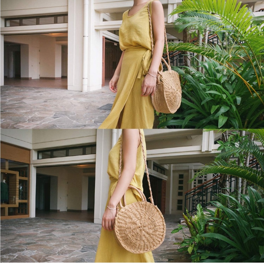 NWT Beach straw purse